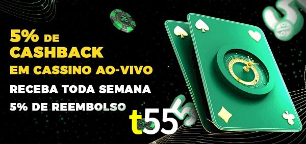 Promoções do cassino ao Vivo t55